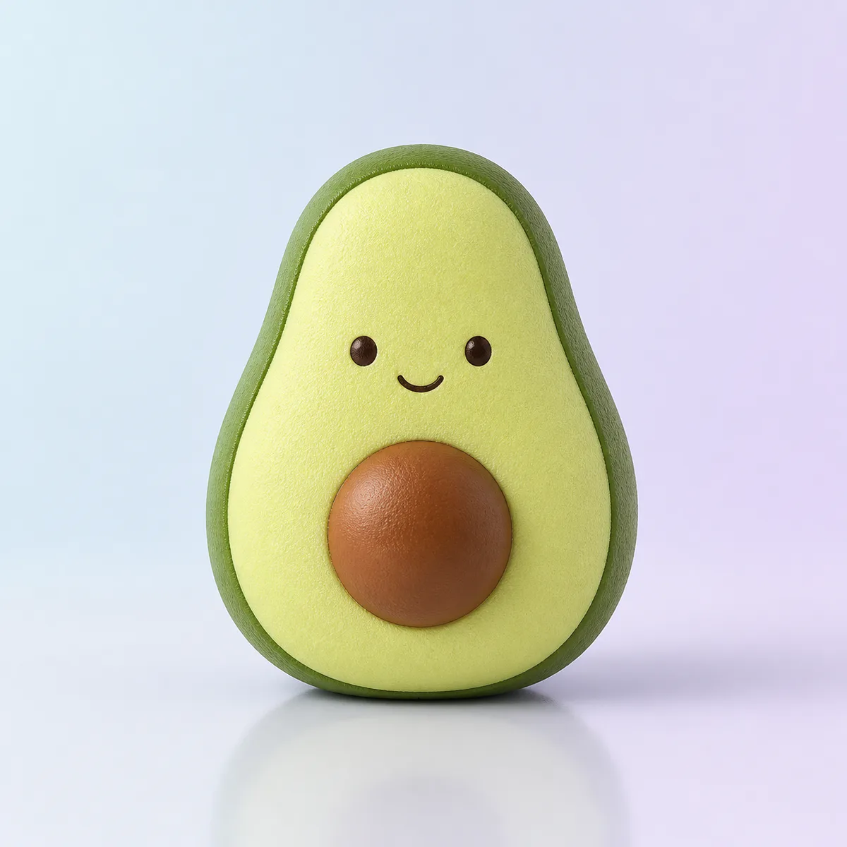 Avo Slow-Rise Squishy: front product view on a soft pastel background