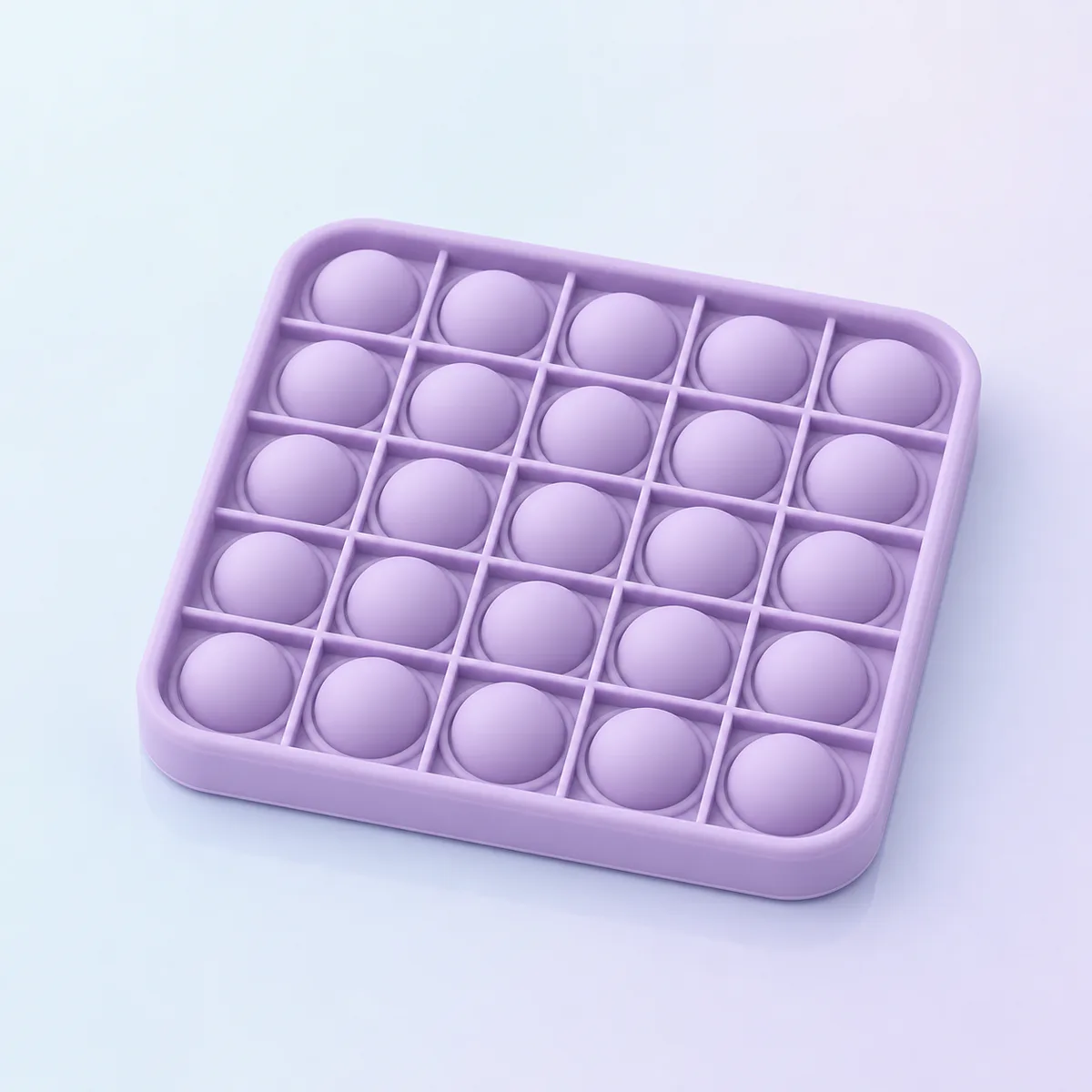Hush Pop Push-Pop Sensory Board: lavender silicone board with 25 raised bubbles
