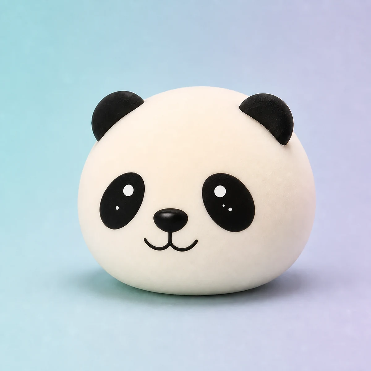 Bun Buddy Panda Slow-Rise Squishy, Classic Panda shown on a soft pastel studio background
